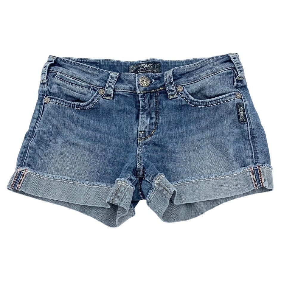 Silver Denim Toni 3.5” Denim Short Cuffed Size 27 Mid rise